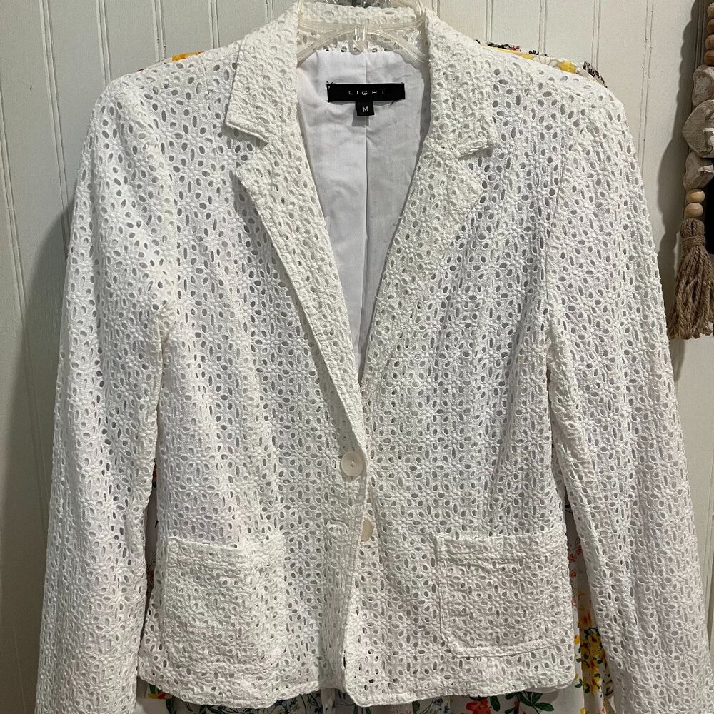 Adorable Eyelet Jacket - White/Size M